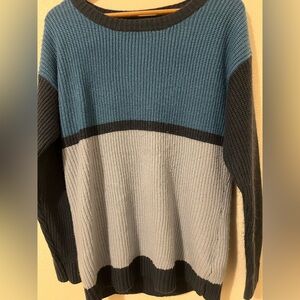 LuLaRoe Blue and Black Knit Sweater dress